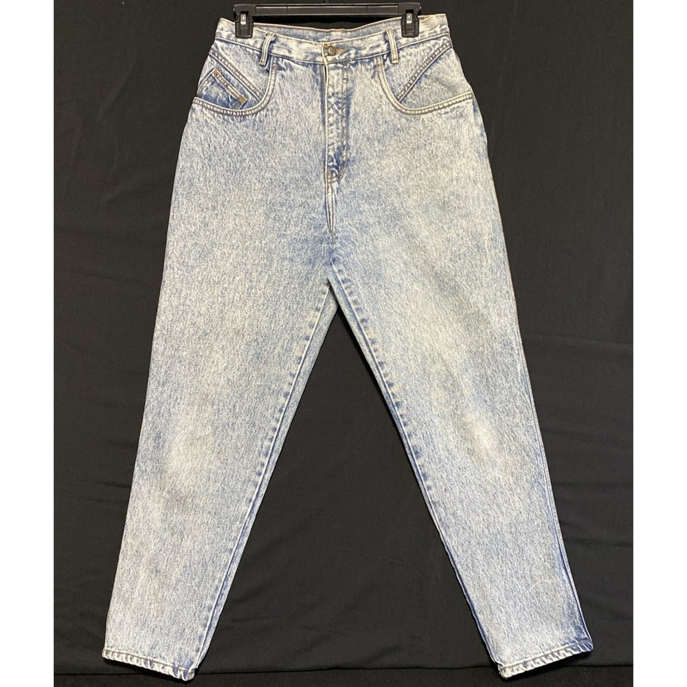 Vintage Rio Jeans Womens 13 Light/Acid Wash High Rise Tapered  Cotton Denim 90s